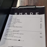 Shade Cardápio