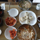 굴칼국수 Comida