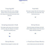 Zhang Bistro Cardápio