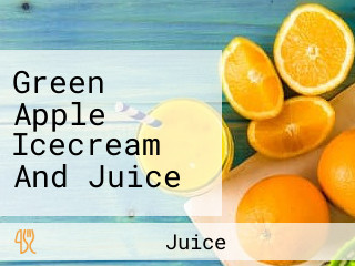 Green Apple Icecream And Juice