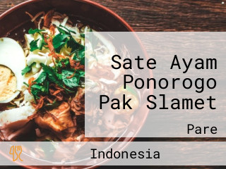 Sate Ayam Ponorogo Pak Slamet